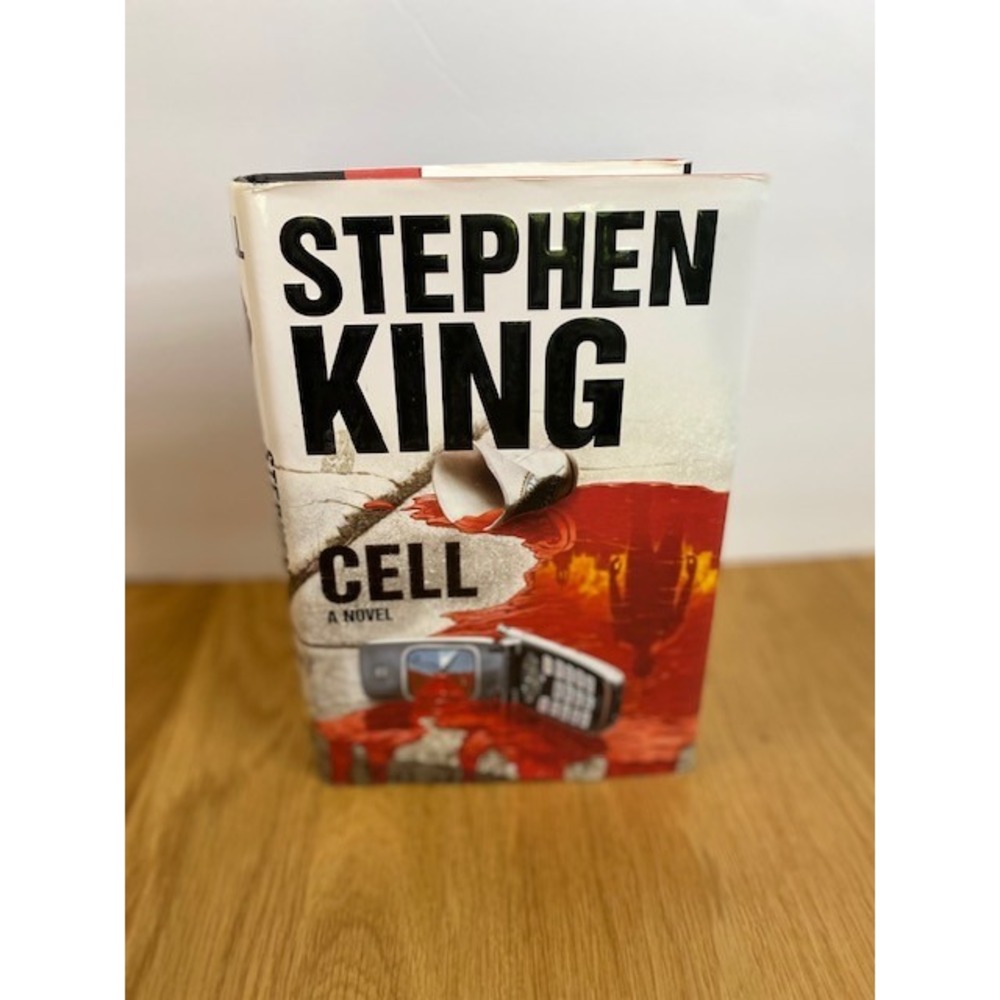Stephen King Cell Novel Book OS White Good Hardcover First Edition 2006 Horror